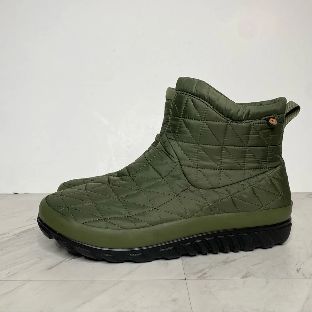 Bogs Snowday II Short Green Puffer Boot 10